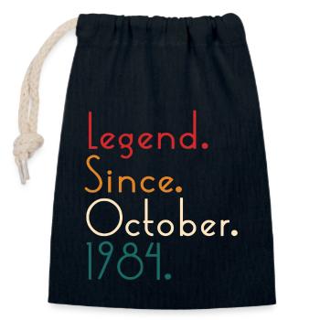 Legende seit Oktober 1984 - Verschließbarer Geschenkbeutel aus Baumwolle (14x20cm) - Navy - Vorne