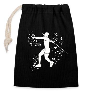 Javelin Throw Colorsplash Javelin Throw - Closable cotton gift bag (14x20cm) - black - Front