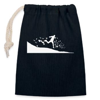 Trail Runner Cross Trail Bergläufer - Verschließbarer Geschenkbeutel aus Baumwolle (14x20cm) - Navy - Vorne