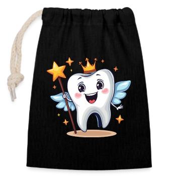 Carnival Tooth Fairy Assistant dentaire Enfants Dentiste - Sac cadeau en coton avec cordon (14 x 20 cm) - noir - Devant