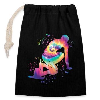 Sprinter Colorsplash Sprintender Sprint - Closable cotton gift bag (14x20cm) - black - Front