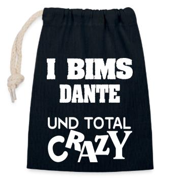 Gift for Dante - Closable cotton gift bag (14x20cm) - navy - Front