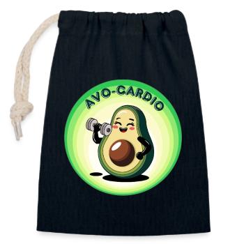 Avo-Cardio - Avocado enthusiasts - Closable cotton gift bag (14x20cm) - navy - Front
