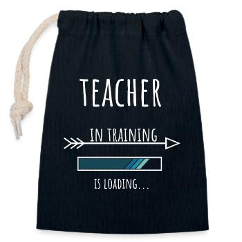 Enseignant Don Profession Formation Enseignant - Sac cadeau en coton avec cordon (14 x 20 cm) - bleu marine - Devant