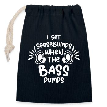 Goosebumps When the Bass Pumps Graphic - Verschließbarer Geschenkbeutel aus Baumwolle (14x20cm) - Navy - Vorne