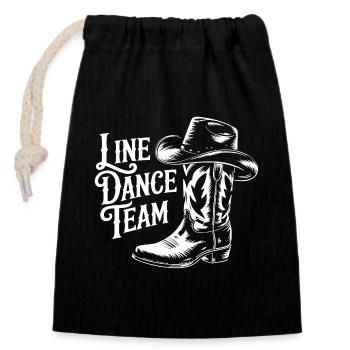 Line Dance Team Western Boots - Verschließbarer Geschenkbeutel aus Baumwolle (14x20cm) - Schwarz - Vorne