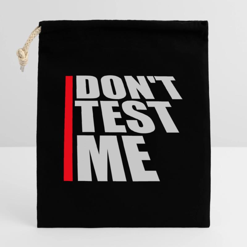 Ne me teste pas coquine, citation drôle de logo Sac cadeau en coton avec cordon (14 x 20 cm)