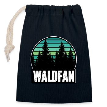 Forest fan - Closable cotton gift bag (14x20cm) - navy - Front