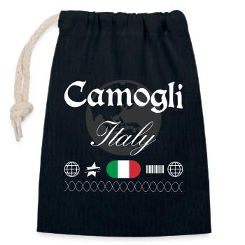 Camogli Italien Streetwear Reise Souvenir - Verschließbarer Geschenkbeutel aus Baumwolle (14x20cm) - Navy - Vorne
