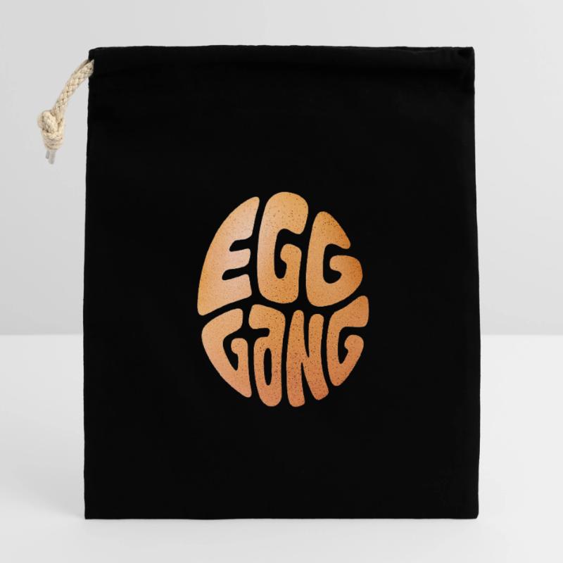 König der Eiertextur Verschließbarer Geschenkbeutel aus Baumwolle (14x20cm)