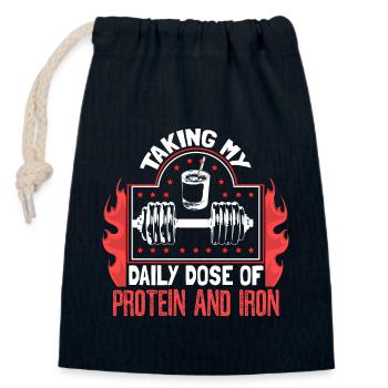Krafttraining Bizeps Workout - Verschließbarer Geschenkbeutel aus Baumwolle (14x20cm) - Navy - Vorne