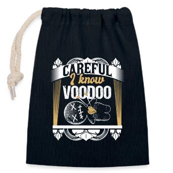 Horreur de poupée vaudou - Sac cadeau en coton avec cordon (14 x 20 cm) - bleu marine - Devant