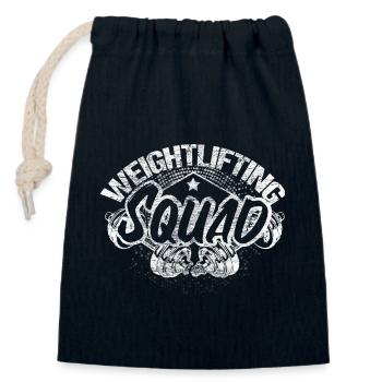 Krafttraining Muskelaufbau Workout Geschenkidee - Verschließbarer Geschenkbeutel aus Baumwolle (14x20cm) - Navy - Vorne