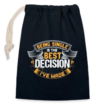 Single Zu Haben Party Geschenk - Verschließbarer Geschenkbeutel aus Baumwolle (14x20cm) - Navy - Vorne