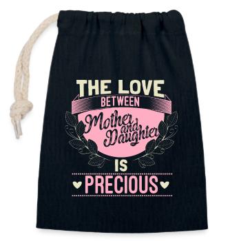 Mother and daughter friends cohesion gift - Closable cotton gift bag (14x20cm) - navy - Front