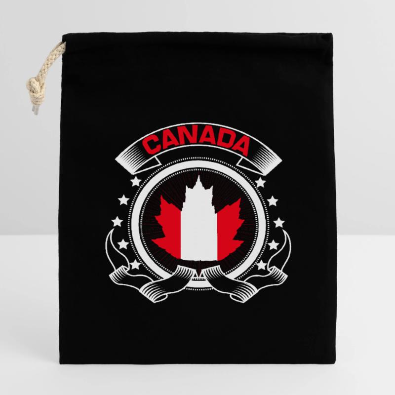 Kanada Kanadier Flagge Geschenkidee Verschließbarer Geschenkbeutel aus Baumwolle (14x20cm)