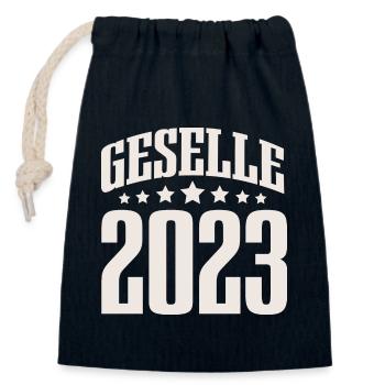 Geselle 2023 Gesellenprüfung - Verschließbarer Geschenkbeutel aus Baumwolle (14x20cm) - Navy - Vorne