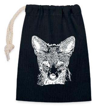 Niedliche Junger Fuchs Zeichnung - Verschließbarer Geschenkbeutel aus Baumwolle (14x20cm) - Navy - Vorne