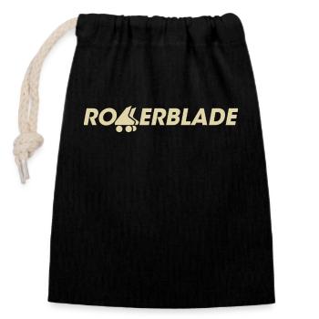 Rollerblade Logo Bright - Closable cotton gift bag (14x20cm) - black - Front