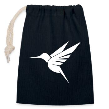 Schwebender Kolibri Tattoo Tribal Schwingen - Verschließbarer Geschenkbeutel aus Baumwolle (14x20cm) - Navy - Vorne