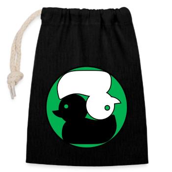Green Duck Japan Zen - Sac cadeau en coton avec cordon (14 x 20 cm) - noir - Devant