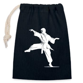 Karate Kampfsport Karatekämpfer Wettkampf - Verschließbarer Geschenkbeutel aus Baumwolle (14x20cm) - Navy - Vorne