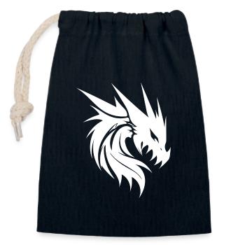 Dragon vintage maléfique en robe à échelle de tatouage - Sac cadeau en coton avec cordon (14 x 20 cm) - bleu marine - Devant