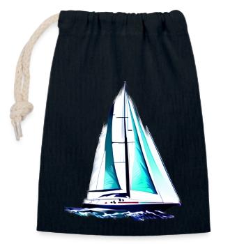 Sailor Sailing Ship Sailing Sailing Sailing Sail: - Sac cadeau en coton avec cordon (14 x 20 cm) - bleu marine - Devant