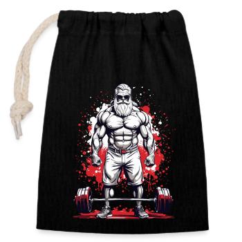 Eiserner Veteran Bodybuilding Ästhetik Kraftsport - Verschließbarer Geschenkbeutel aus Baumwolle (14x20cm) - Schwarz - Vorne
