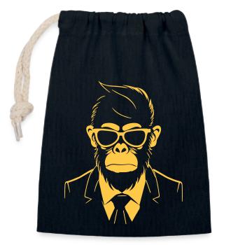 Celebrate Monkey Suit - Closable cotton gift bag (14x20cm) - navy - Front