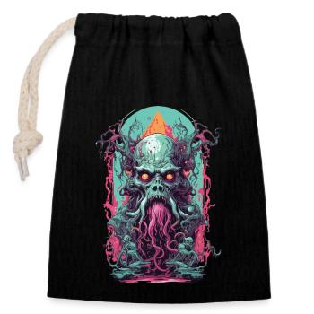 Underworld Demons Occult Horror Gothic Design - Closable cotton gift bag (14x20cm) - black - Front