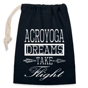 Fitness Balance Exercises Bday Yoga Present - Closable cotton gift bag (14x20cm) - navy - Front