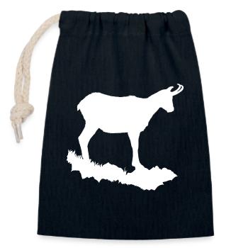 Gams - Verschließbarer Geschenkbeutel aus Baumwolle (14x20cm) - Navy - Vorne
