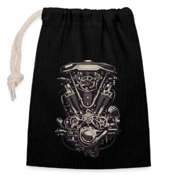 Ingénieur automobile Mécanicien de véhicules à moteur Vintage - Sac cadeau en coton avec cordon (14 x 20 cm) - noir - Devant