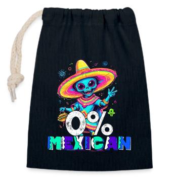 Funny Fiesta Saying No Mexican Party - Closable cotton gift bag (14x20cm) - navy - Front