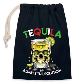 Drôle de Tequila Dicton Cinco De Mayo Mexique - Sac cadeau en coton avec cordon (14 x 20 cm) - bleu marine - Devant