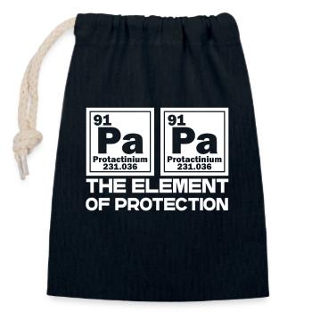Drôle de chimiste papa chimie disant parfait - Sac cadeau en coton avec cordon (14 x 20 cm) - bleu marine - Devant