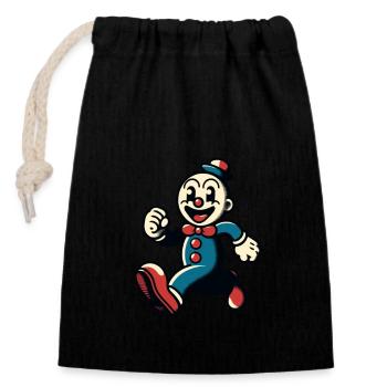 Halloween Costume Décoration Spooky Party Design - Sac cadeau en coton avec cordon (14 x 20 cm) - noir - Devant