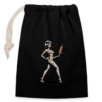 Mummies Nurse Caregiver Physician Assistant - Closable cotton gift bag (14x20cm) - black - Front