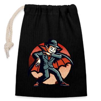 Rétro Vintage Style Vampire Halloween Costume Décoration - Sac cadeau en coton avec cordon (14 x 20 cm) - noir - Devant