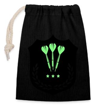 Pinces Armoiries - Sac cadeau en coton avec cordon (14 x 20 cm) - noir - Devant