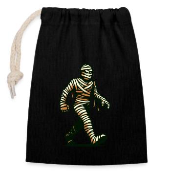 Rétro momie Style Vintage Halloween Costume Décoration - Sac cadeau en coton avec cordon (14 x 20 cm) - noir - Devant
