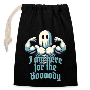 Costume d’Halloween Spooky Party Funplus - Sac cadeau en coton avec cordon (14 x 20 cm) - noir - Devant