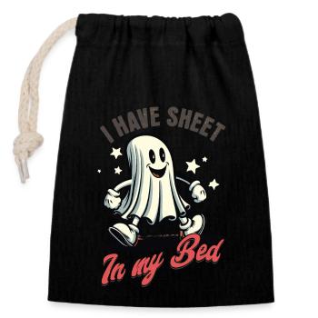 Funny Ghost Saying Halloween Costume - Closable cotton gift bag (14x20cm) - black - Front