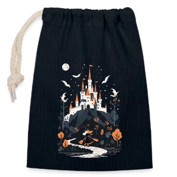 Gruseliges Geisterschloss Magische Gespensterburg - Verschließbarer Geschenkbeutel aus Baumwolle (14x20cm) - Navy - Vorne