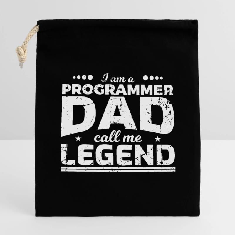 Coder Papa Verschließbarer Geschenkbeutel aus Baumwolle (14x20cm)