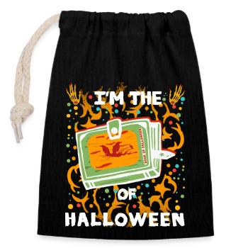 Halloween Book Costume - Closable cotton gift bag (14x20cm) - black - Front