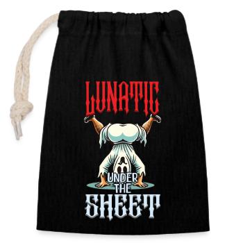 Funny Ghost Design Humorous Sarcastic - Closable cotton gift bag (14x20cm) - black - Front