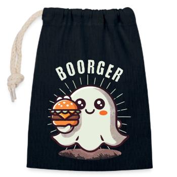 diGespenst Boorger Hamburger Lover Fun - Sac cadeau en coton avec cordon (14 x 20 cm) - bleu marine - Devant