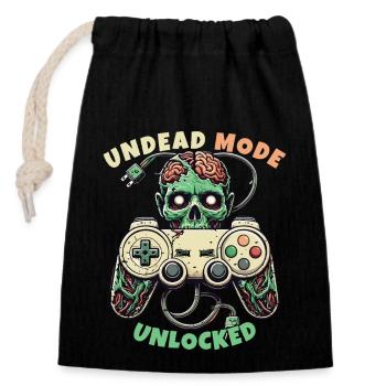 Zombie Gaming Controller: Untoter Modus - Verschließbarer Geschenkbeutel aus Baumwolle (14x20cm) - Schwarz - Vorne